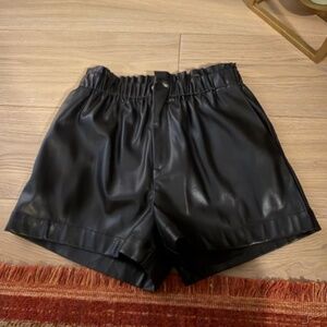 CAMI NYC LEATHER MINI SHORT